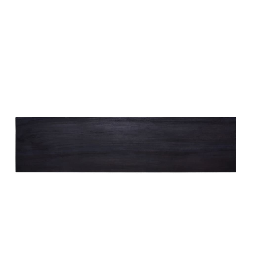 Tavolo Consolle Nero 120x30x75 cm in Massello di Mogano