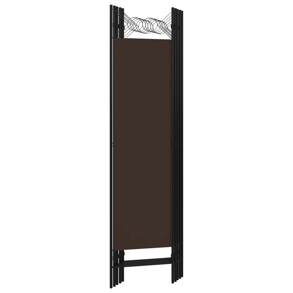 Paravento a 5 Pannelli Marrone 200x180 cm