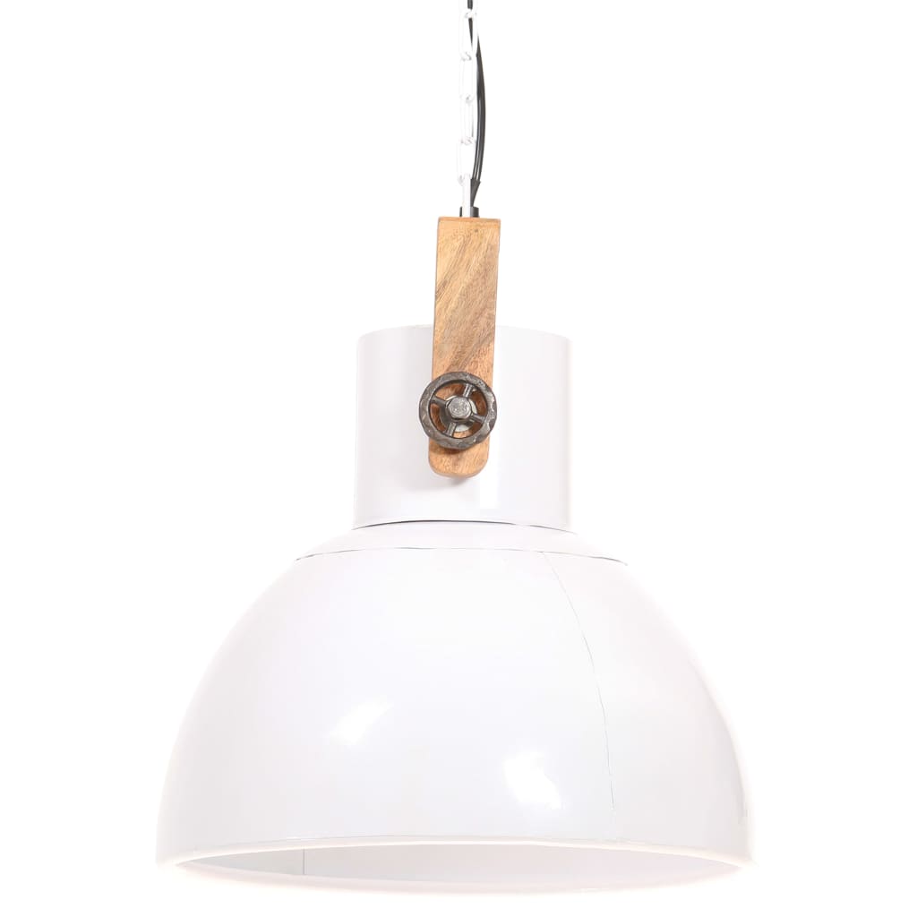 Lampada a Sospensione Industriale 25 W Bianca Rotonda 40 cm E27
