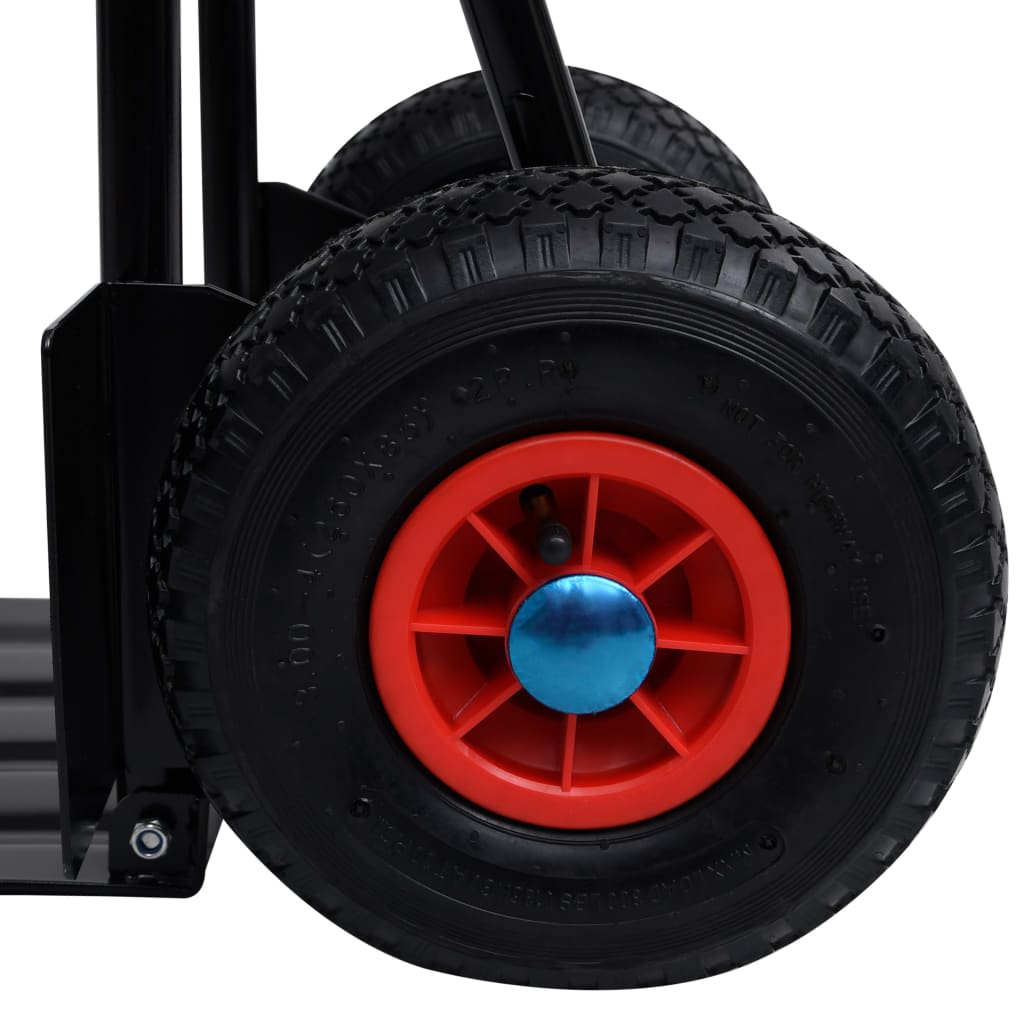 Carrello a Mano Telescopico 200 kg Nero e Rosso
