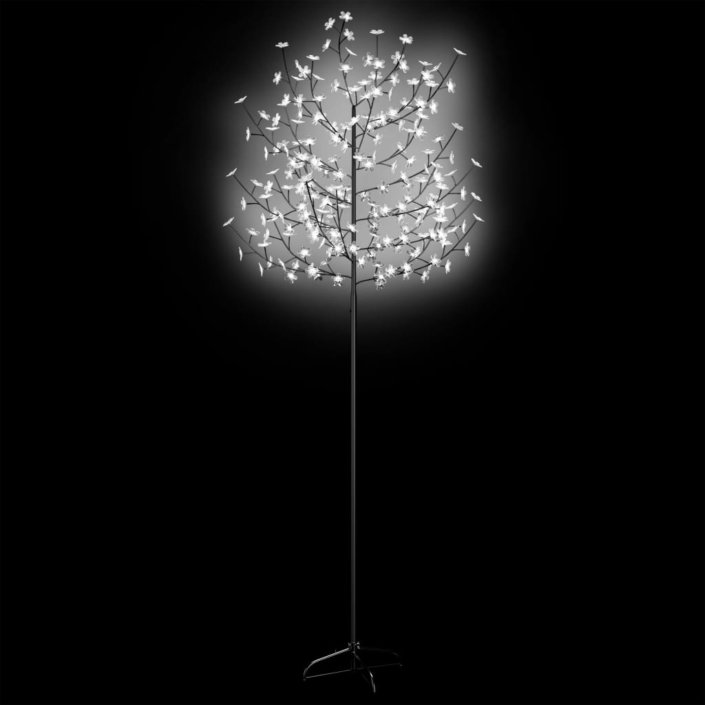Albero di Natale 220 LED Bianco Freddo Ciliegio in Fiore 220 cm