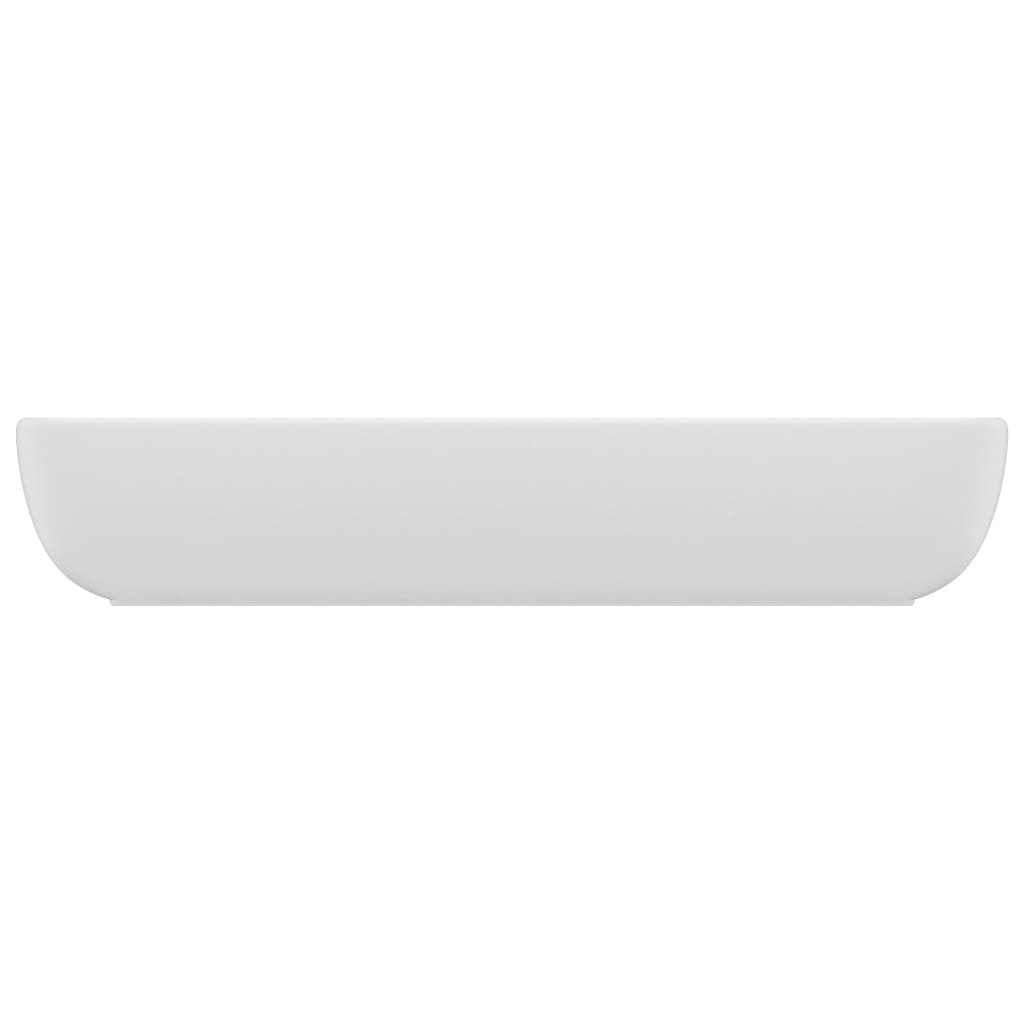 Lavandino Luxury Rettangolare Bianco Opaco 71x38cm Ceramica