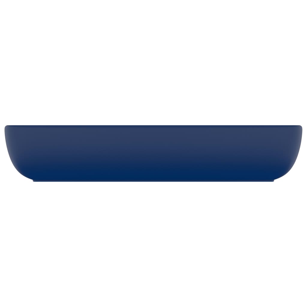 Lavabo Lusso Rettangolare Blu Scuro Opaco 71x38 cm in Ceramica
