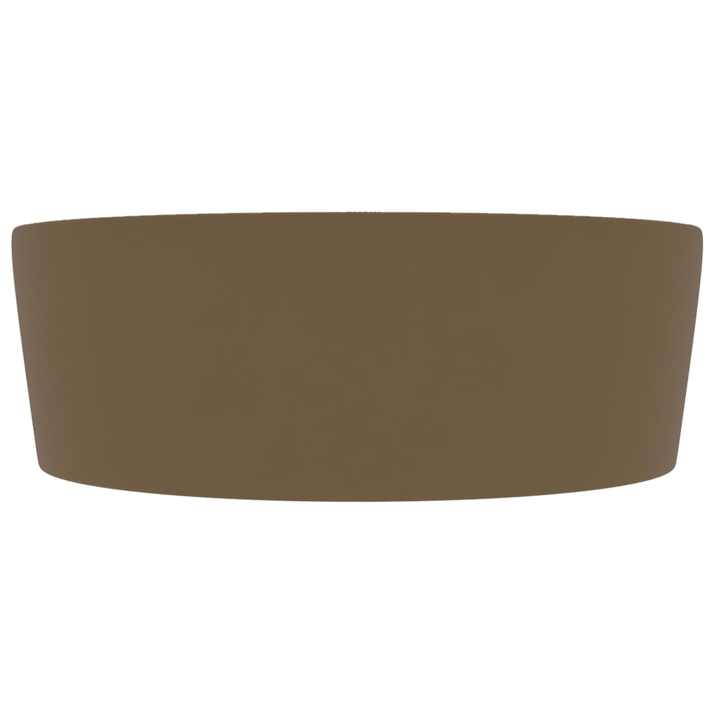 Lavandino con Troppopieno Crema Opaco 36x13 cm in Ceramica