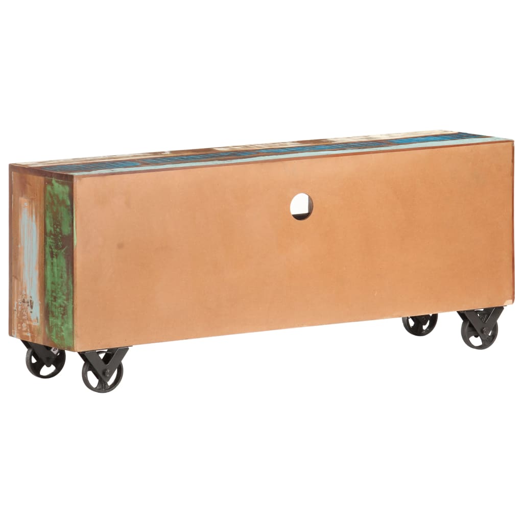 Mobile Porta TV 120x30x50 cm in Legno Massello di Recupero