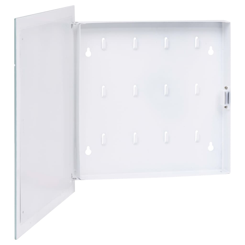 Cassetta Portachiavi con Lavagna Magnetica Bianca 35x35x4 cm
