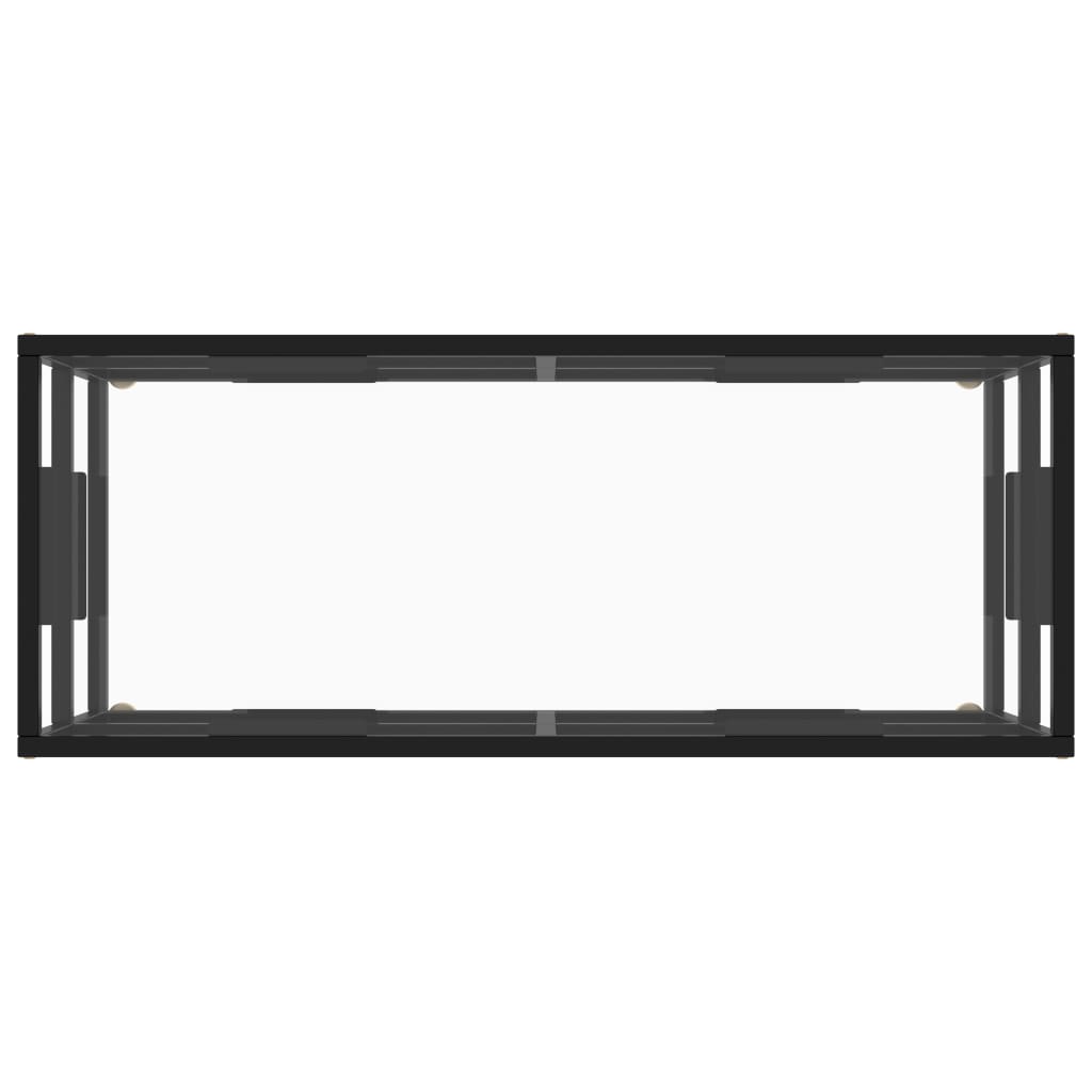 Mobile TV Nero con Vetro Temperato 100x40x40 cm