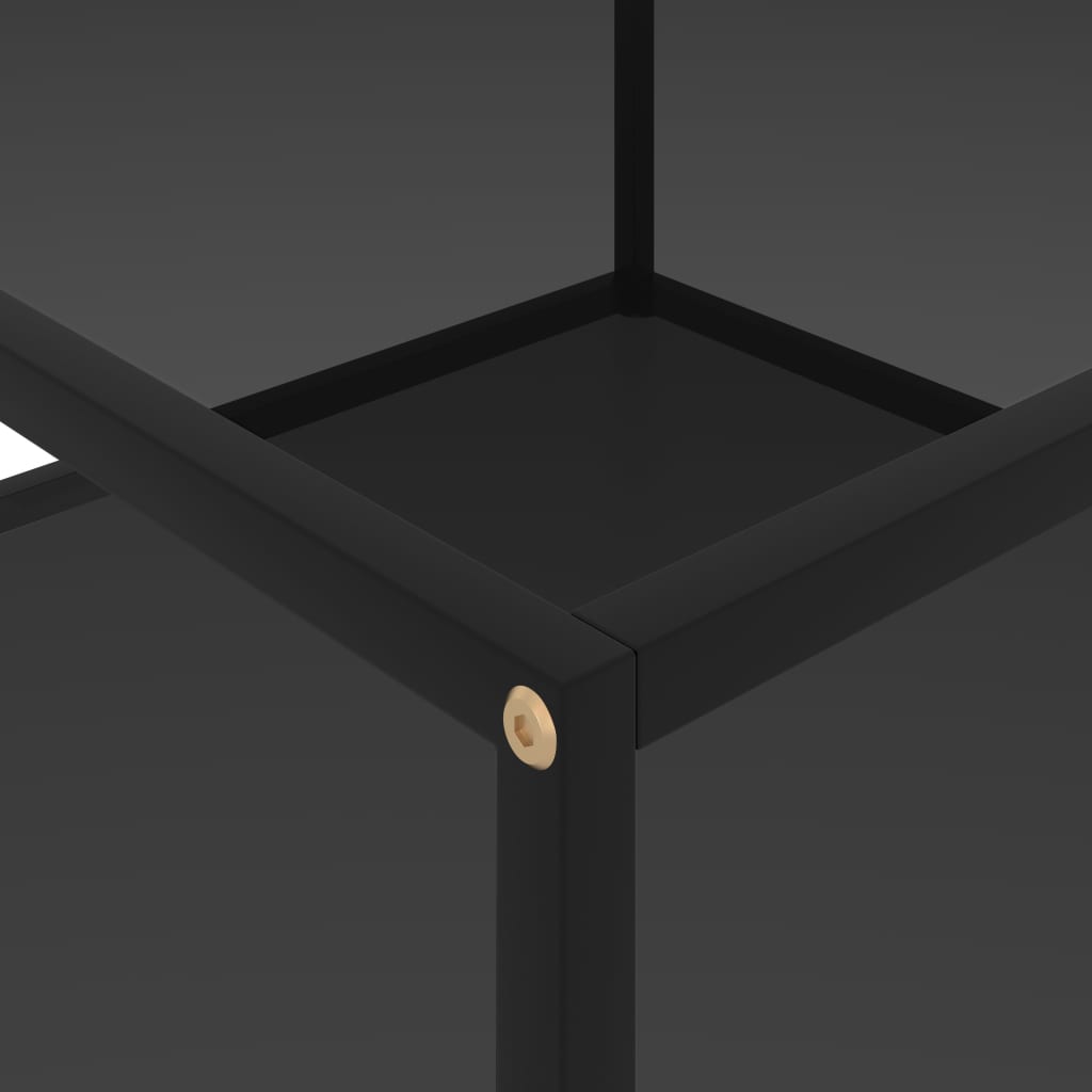 322893 Coffee Table Black 80x80x35 cm Tempered Glass