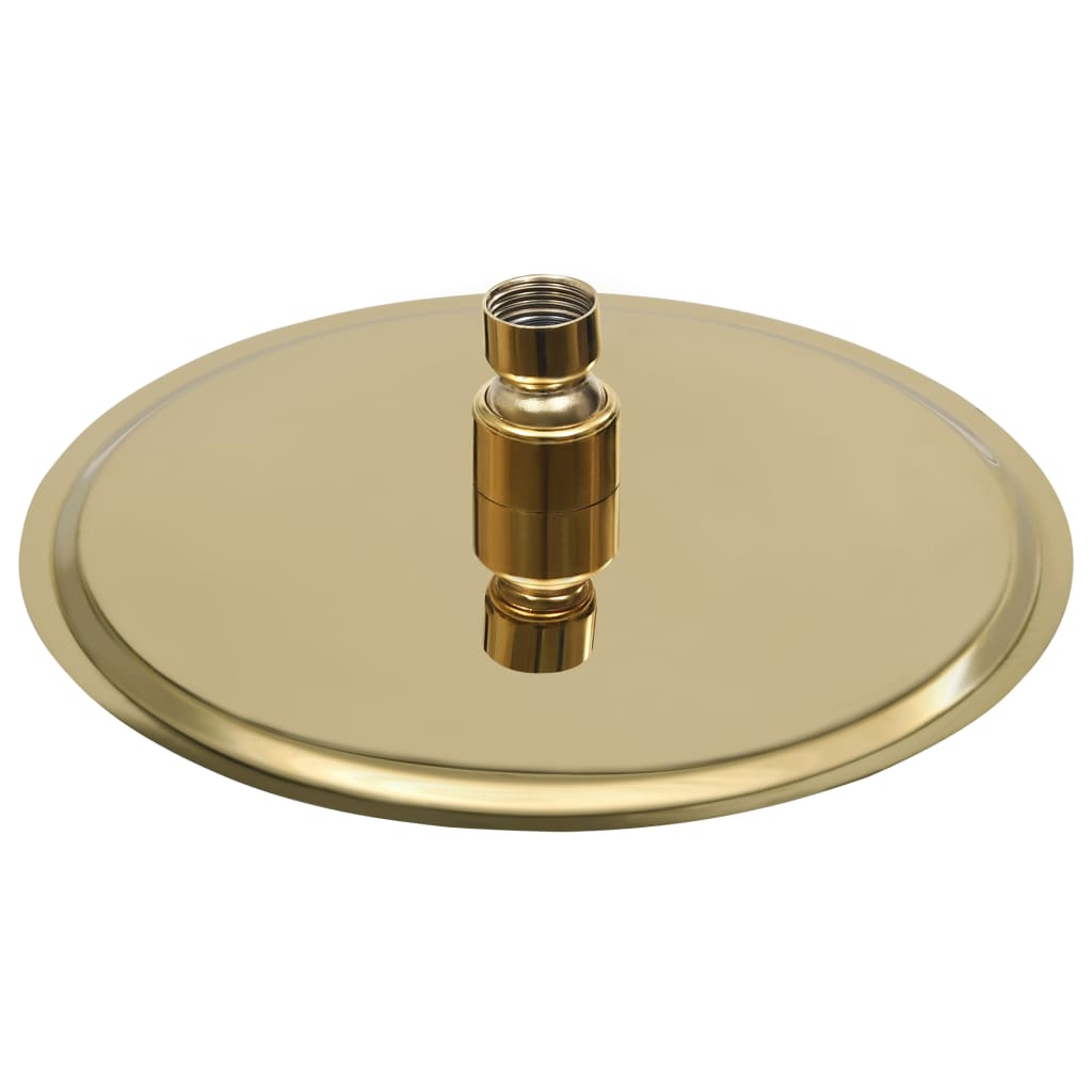 Testa Doccia a Pioggia in Acciaio Inox 20 cm Rotonda Oro