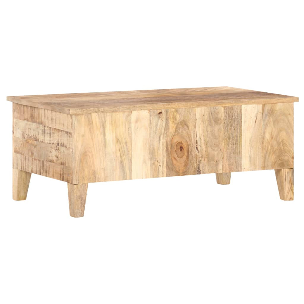 Tavolino da Salotto 100x55x40 cm in Legno di Mango Grezzo