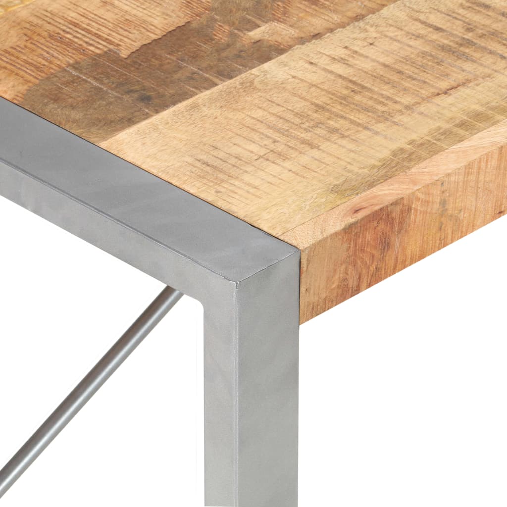 Tavolino da Salotto 120x60x40 cm in Legno di Mango Grezzo