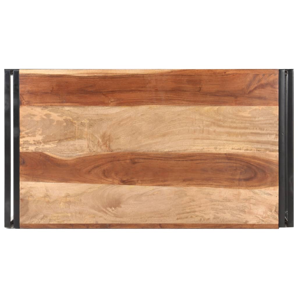 Tavolino da Salotto 100x55x45 cm in Legno Massello di Acacia