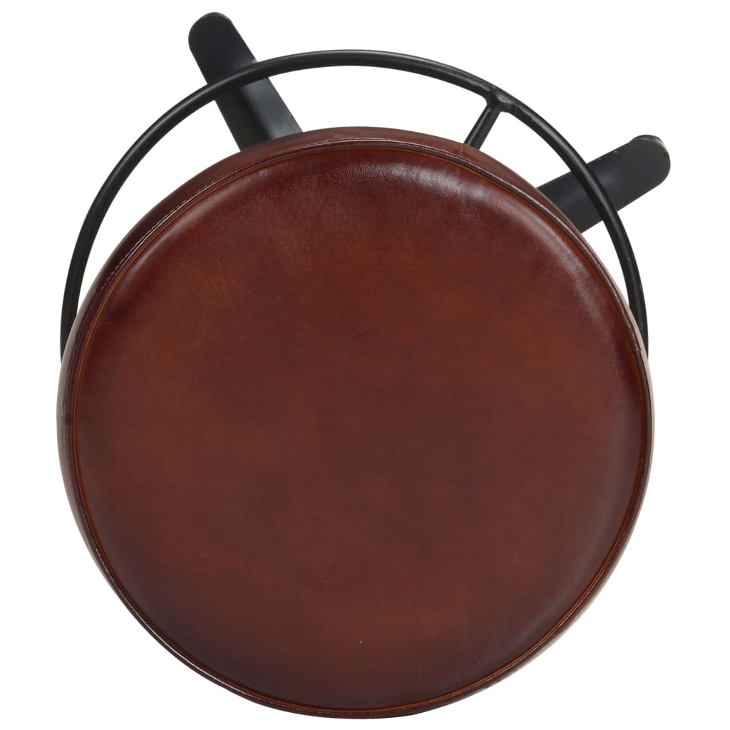 Sgabelli da Bar 2 pz 52 cm in Vera Pelle