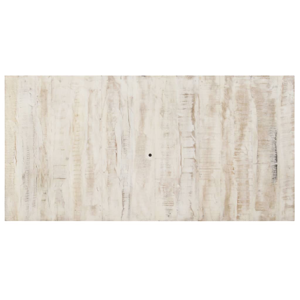 Tavolo da Pranzo Bianco 180x90x76 cm in Legno Massello di Mango