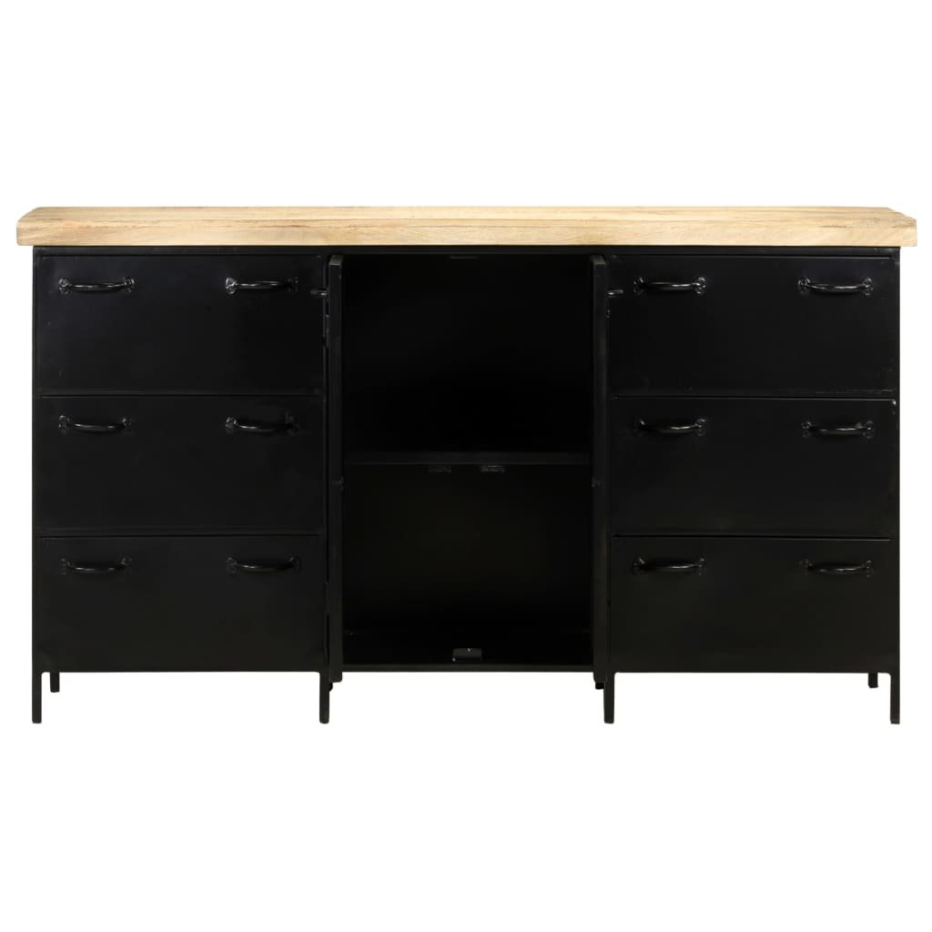 Credenza 140x38x76 cm in Legno di Mango Grezzo
