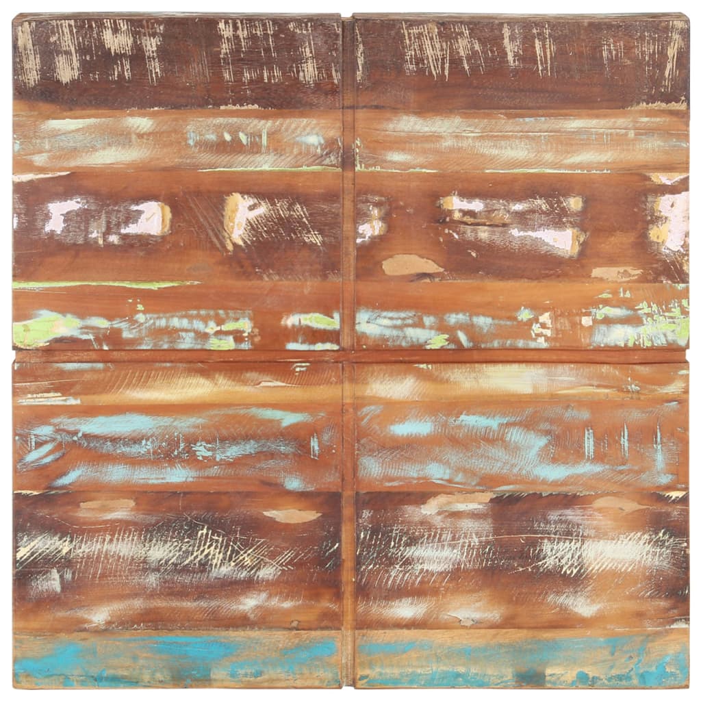 Tavolino da Salotto 80x80x28 cm in Legno Massello di Recupero