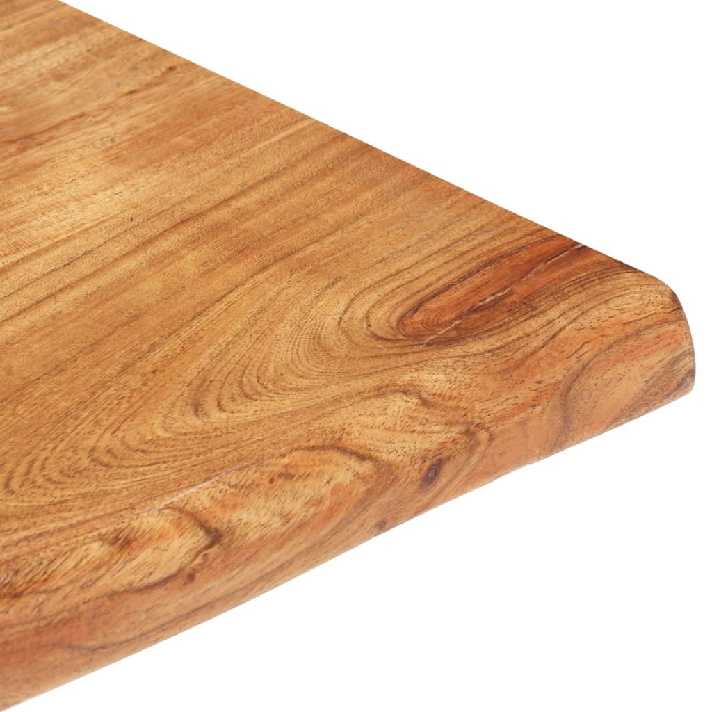 Tavolino da Salotto con Bordi Vivi 60x60x40 cm Massello Acacia