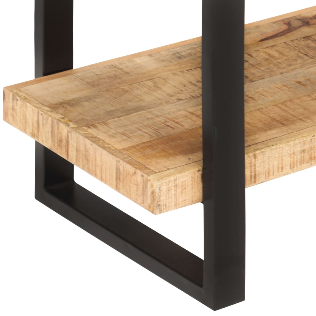 Libreria a 4 Livelli 160x40x180 cm in Legno di Mango Grezzo