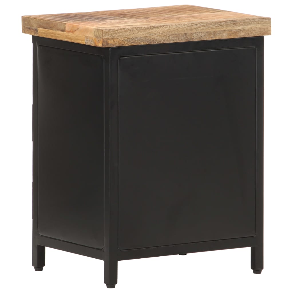 Comodino 40x30x52 cm in Legno di Mango Grezzo