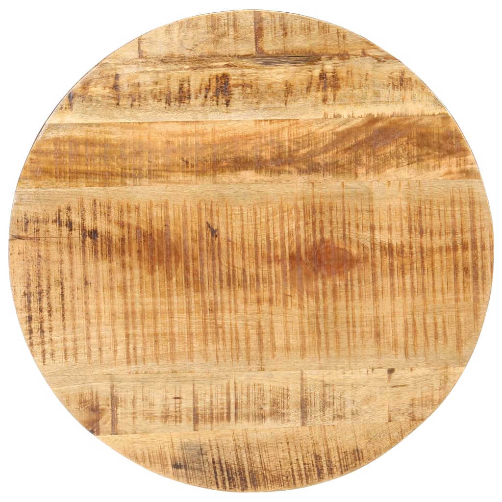 Tavolino da Salotto Ø68x43cm in Legno di Mango Grezzo