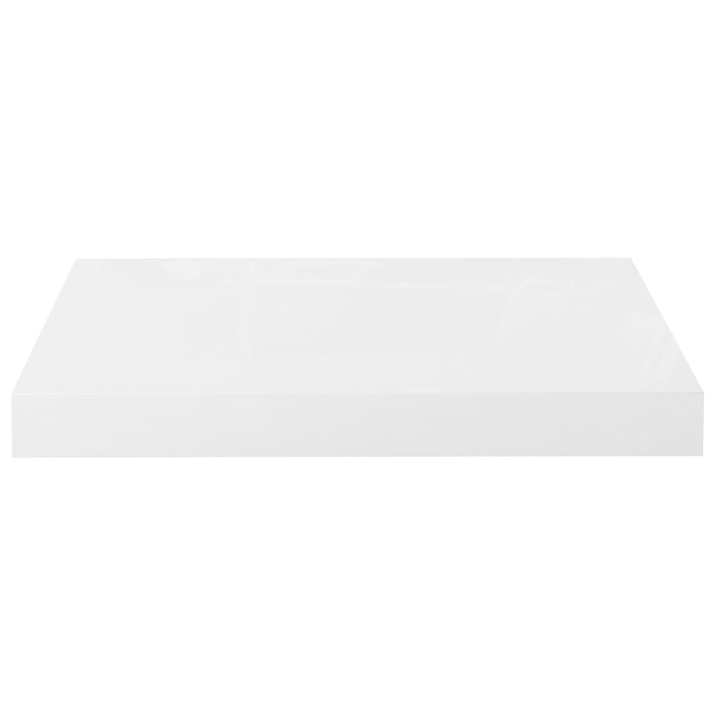 Scaffale a Parete Bianco Lucido 40x23x3,8 cm in MDF