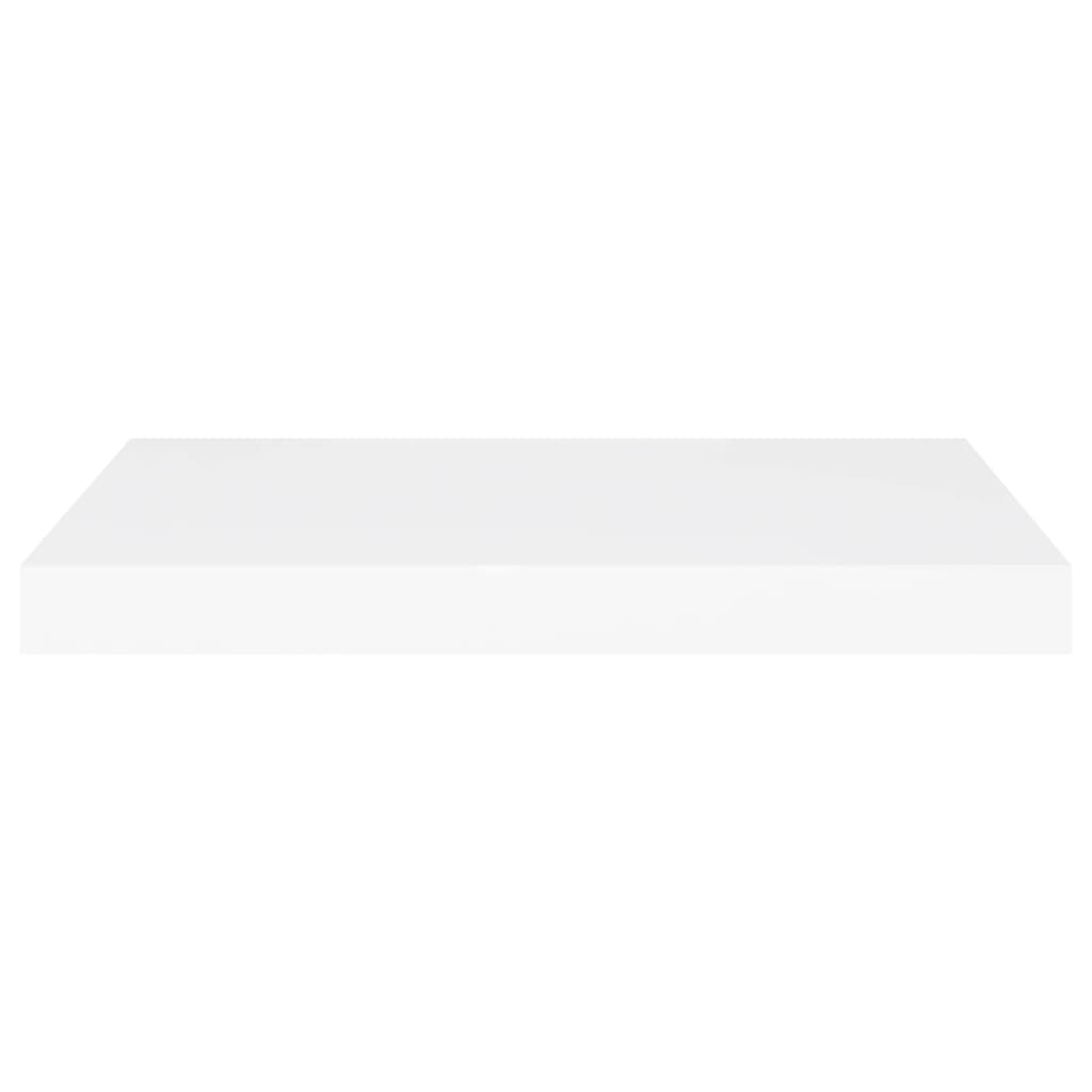 Scaffali a Parete 2 pz Bianchi 60x23,5x3,8 cm in MDF