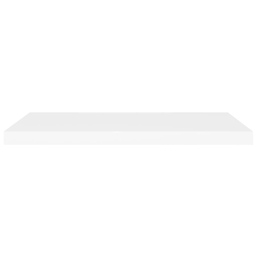 Scaffali a Parete 2 pz Bianchi 80x23,5x3,8 cm in MDF