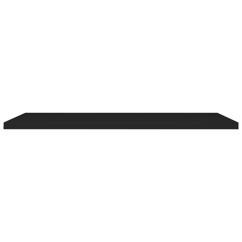 Scaffale a Parete Nero 120x23,5x3,8 cm in MDF