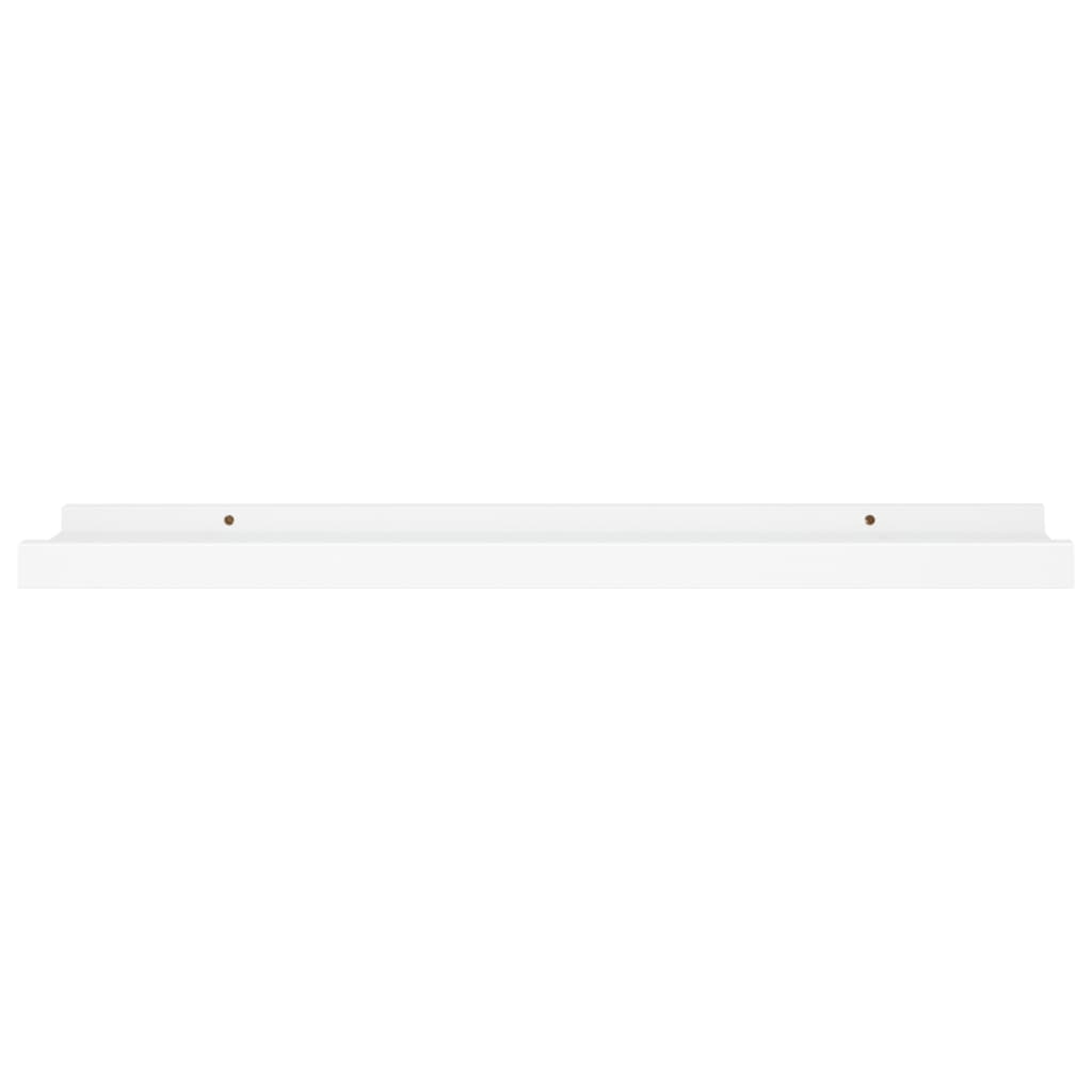 Mensole con Sporgenza 2 pz Bianche 60x9x3 cm MDF