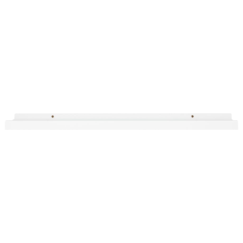 Mensole con Sporgenza 2 pz Bianche 80x9x3 cm MDF