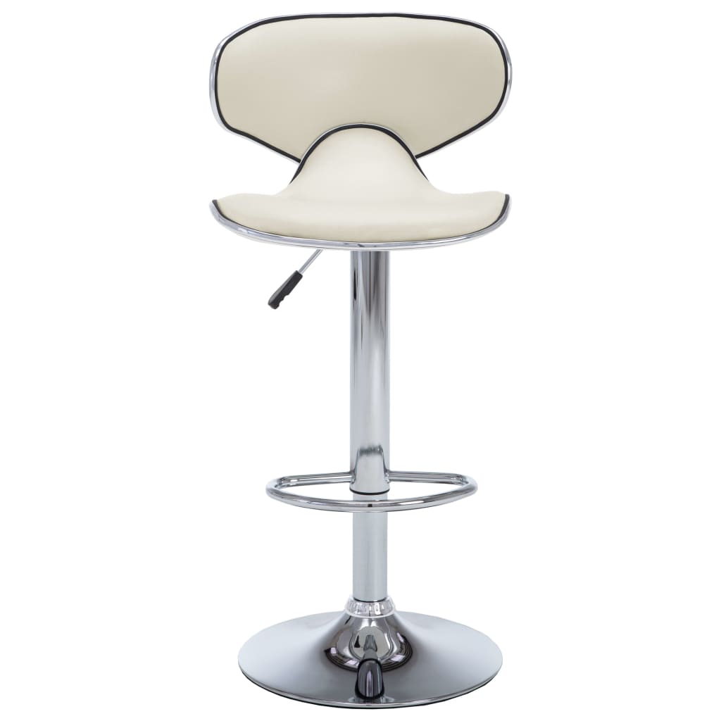 323647 Bar Stools 2 pcs Cream Faux Leather