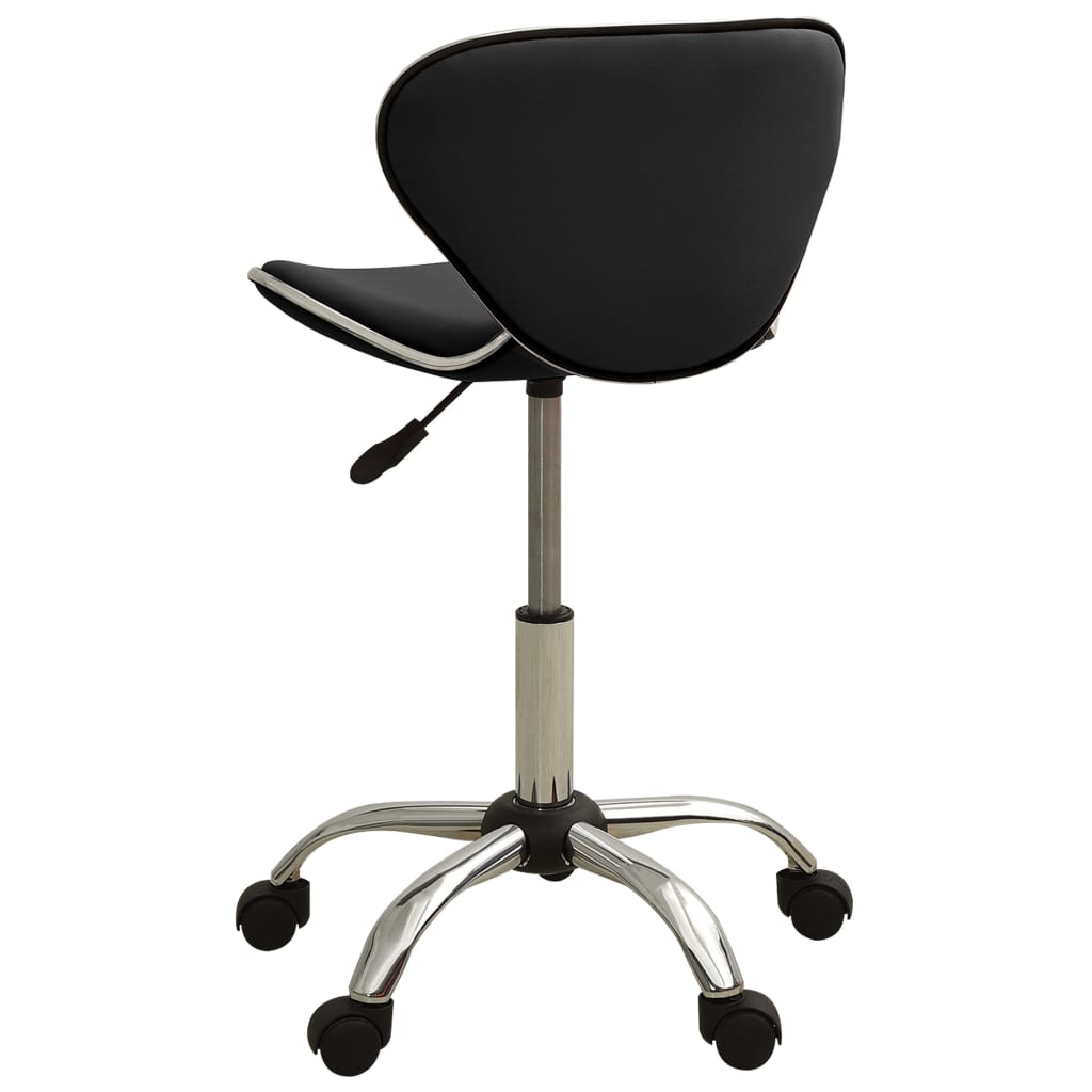 323674 Salon Spa Stool Black Faux Leather