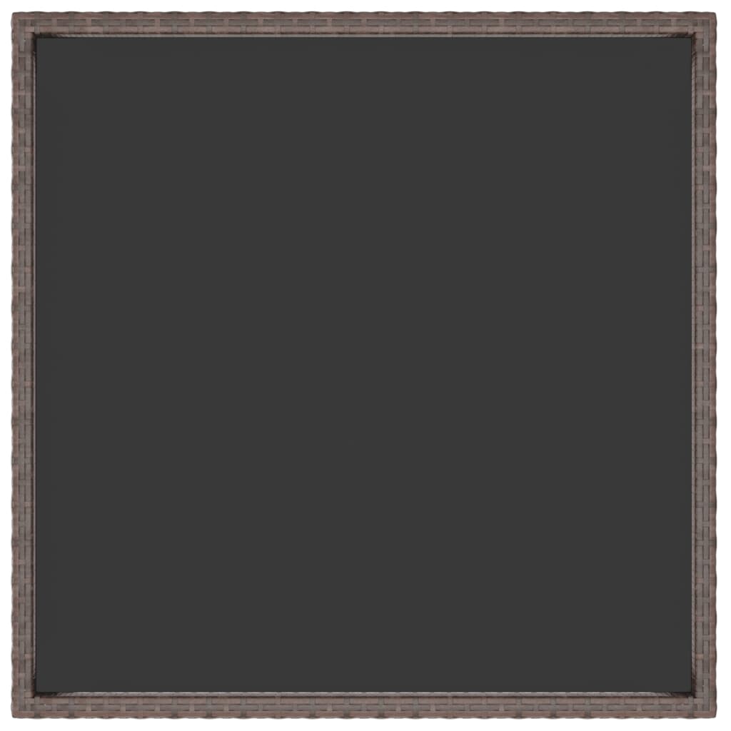 Tavolo da Giardino Marrone 90x90x75 cm in Polyrattan