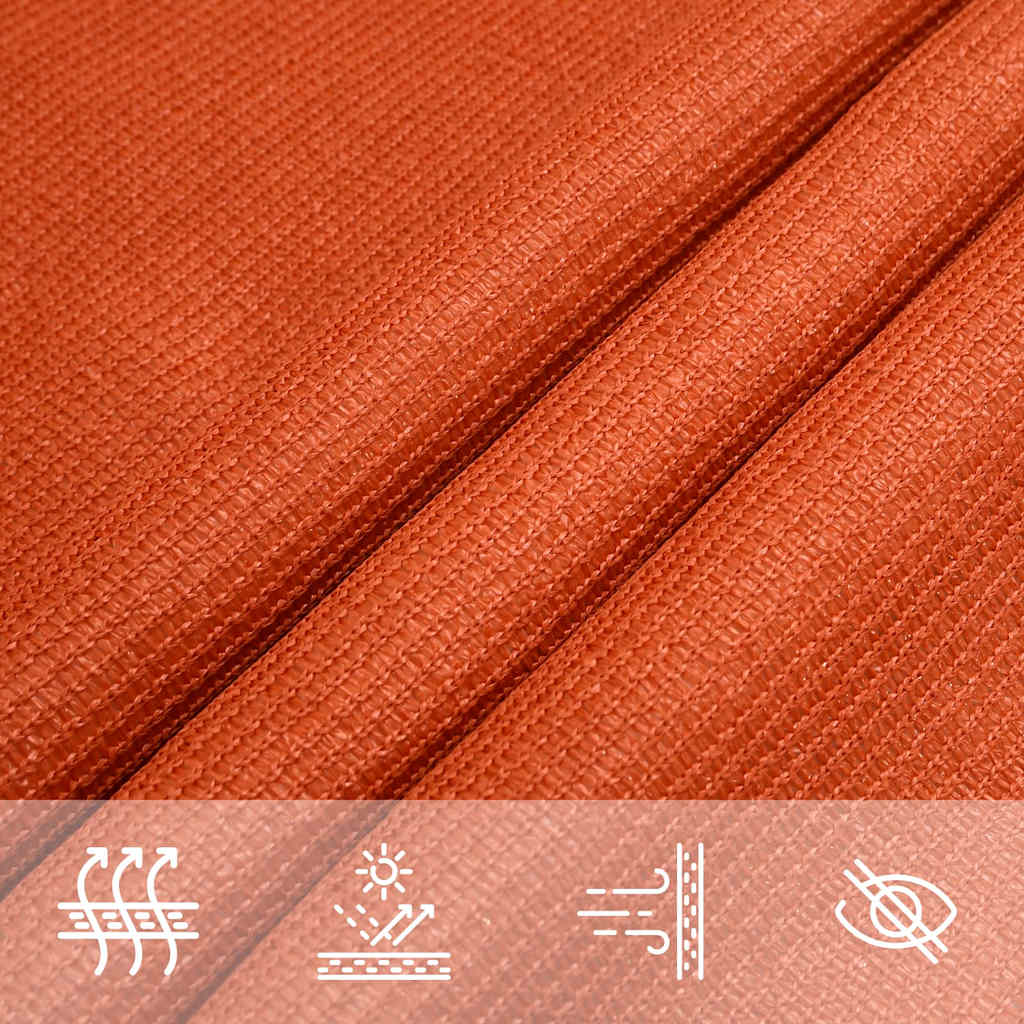 Vela Parasole 160 g/m² Trapezio Arancione 3/4x2 m in HDPE