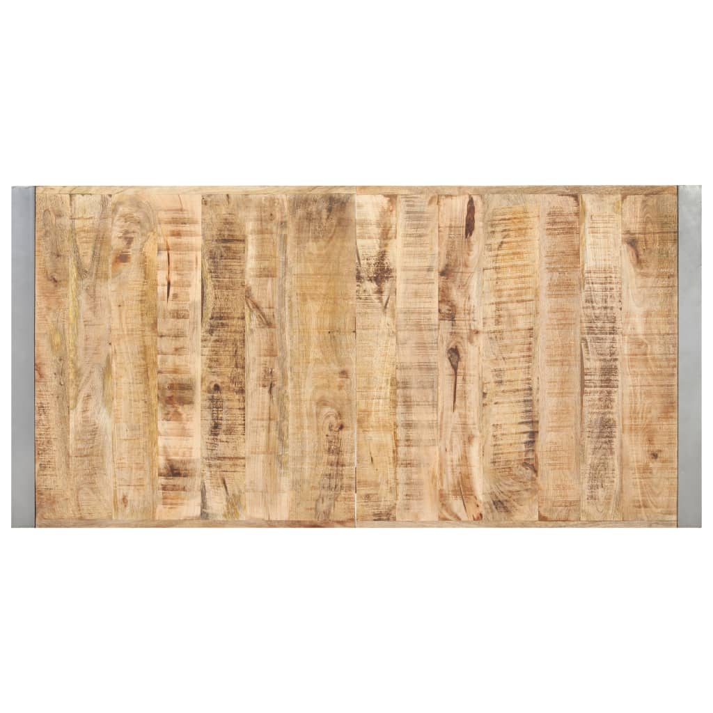 Tavolo da Pranzo 140x70x75 cm in Legno Massello di Mango Grezzo