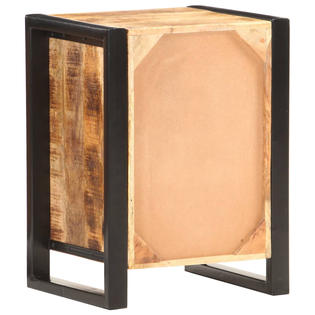 Comodino 40x35x55 cm in Legno Massello di Mango