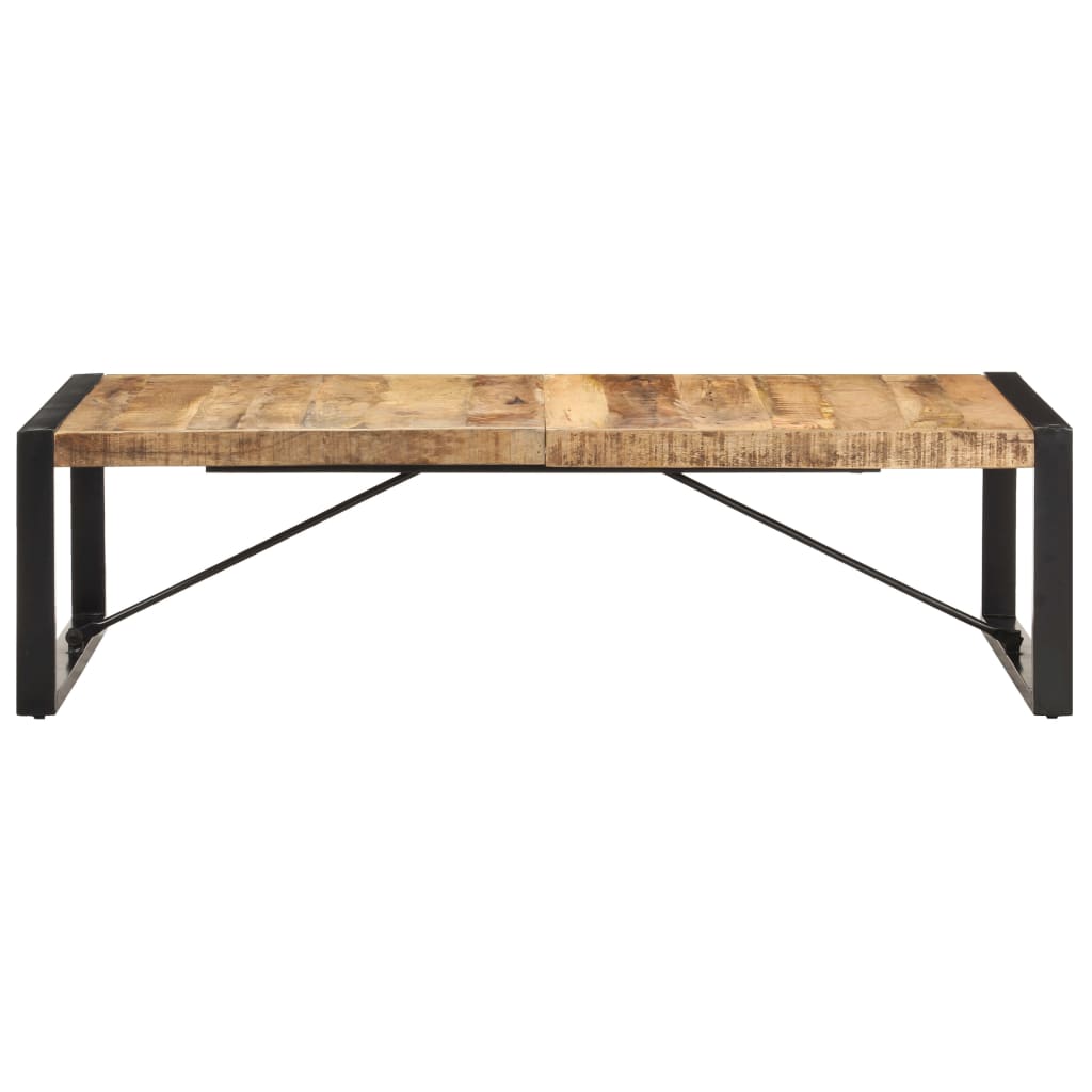 Tavolino da Salotto 140x70x40 cm in Legno di Mango Grezzo