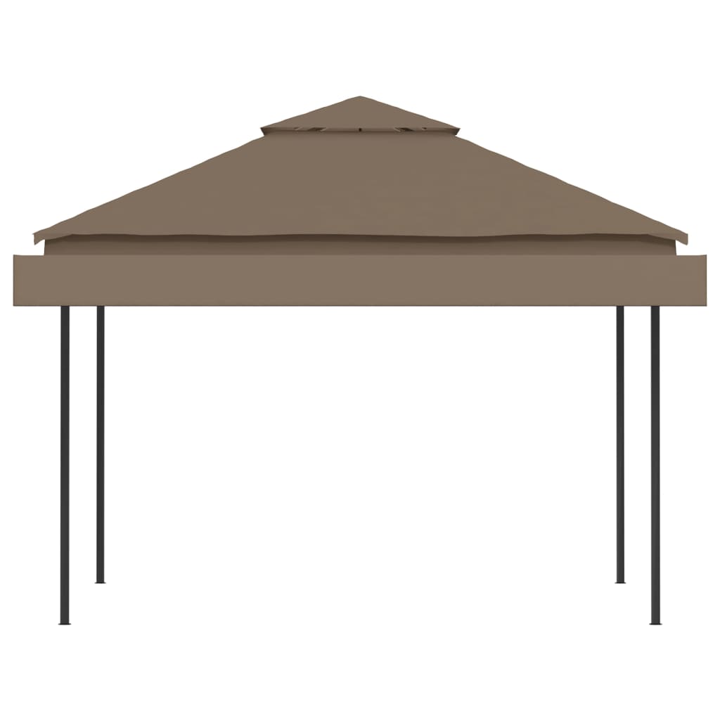 Gazebo Tetto Doppio Estendibile 3x3x2,75m Grigio Talpa 180g/m²