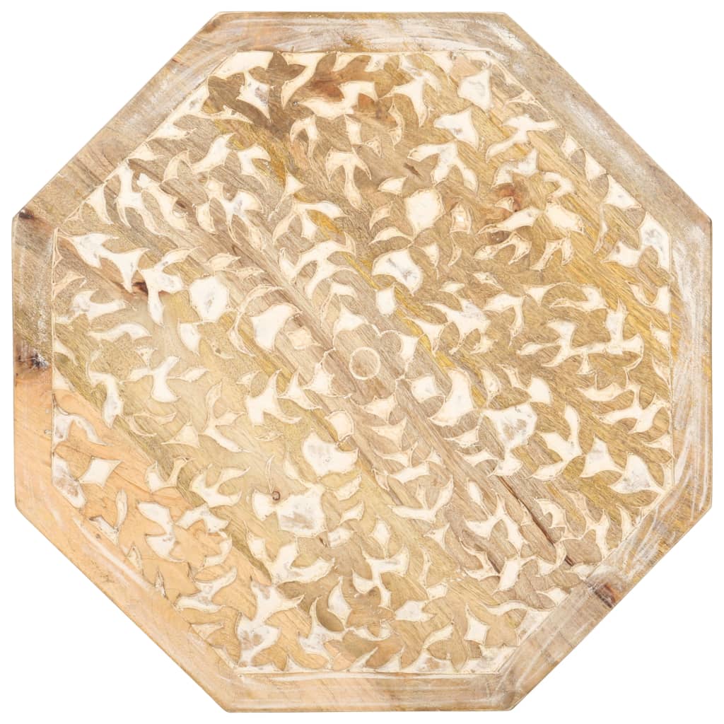 Tavolino da Salotto Ø48 cm in Legno Massello di Mango