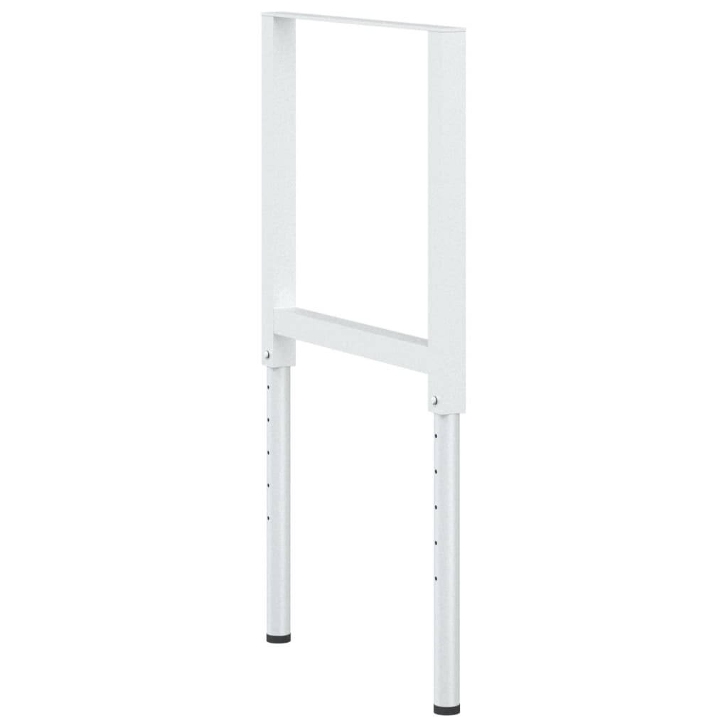 Telai per Banco da Lavoro 2 pz in Metallo 55x(69-95,5) cm Grigi