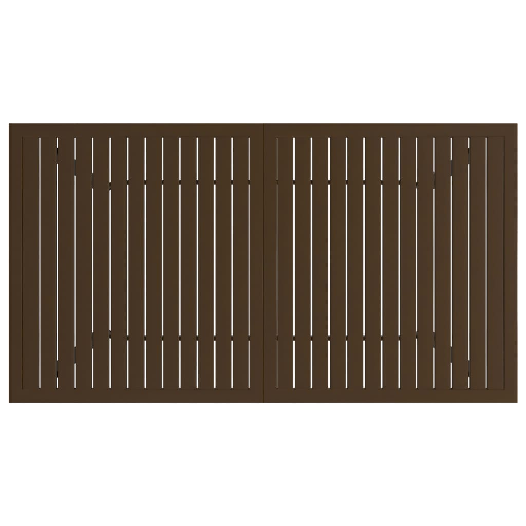 Tavolo da Giardino Marrone 140x80x72 cm in Acciaio
