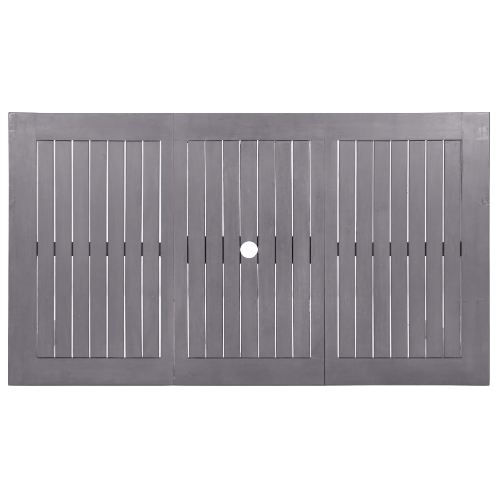 Tavolo da Giardino Grigio Slavato 140x80x74 cm in Legno Acacia