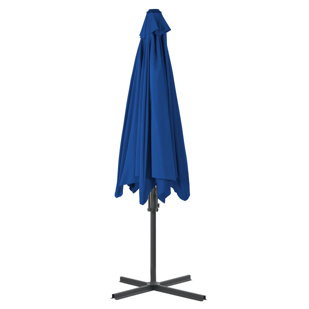 Ombrellone da Giardino con Palo in Acciaio Blu 300x230 cm