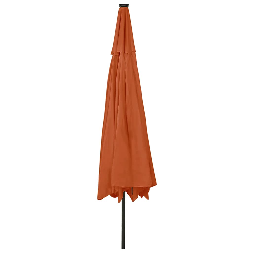 Ombrellone da Giardino con Luci LED 400 cm Terracotta