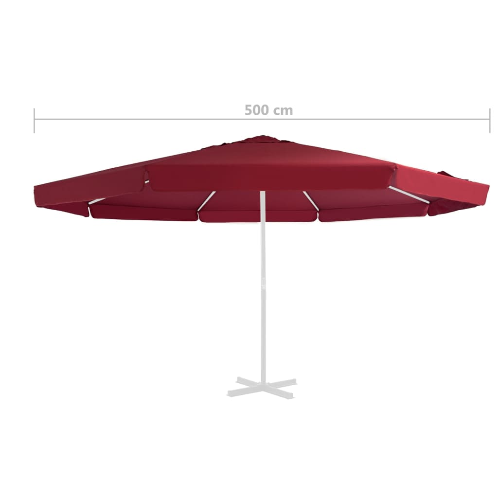 Telo di Ricambio per Tenda da Sole Rosso Bordò 500 cm