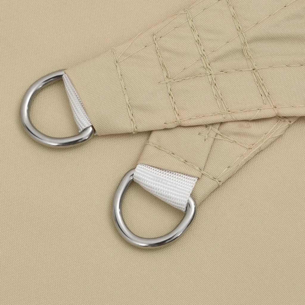 Parasole a Vela Oxford Triangolare 5x7x7 m Beige