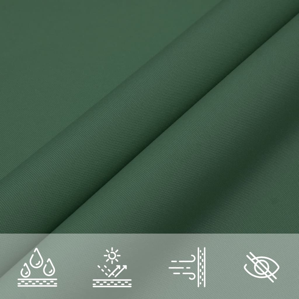 Parasole a Vela Oxford Rettangolare 5x6 m Verde Scuro