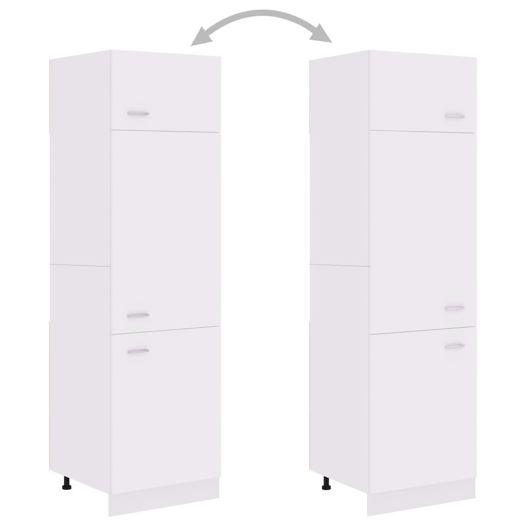 Mobile per Frigo Bianco 60x57x207 cm Legno Multistrato