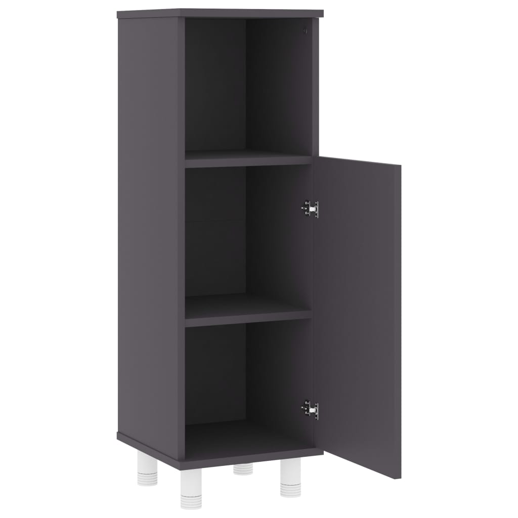 Mobile da Bagno Grigio 30x30x95 cm in Legno Multistrato