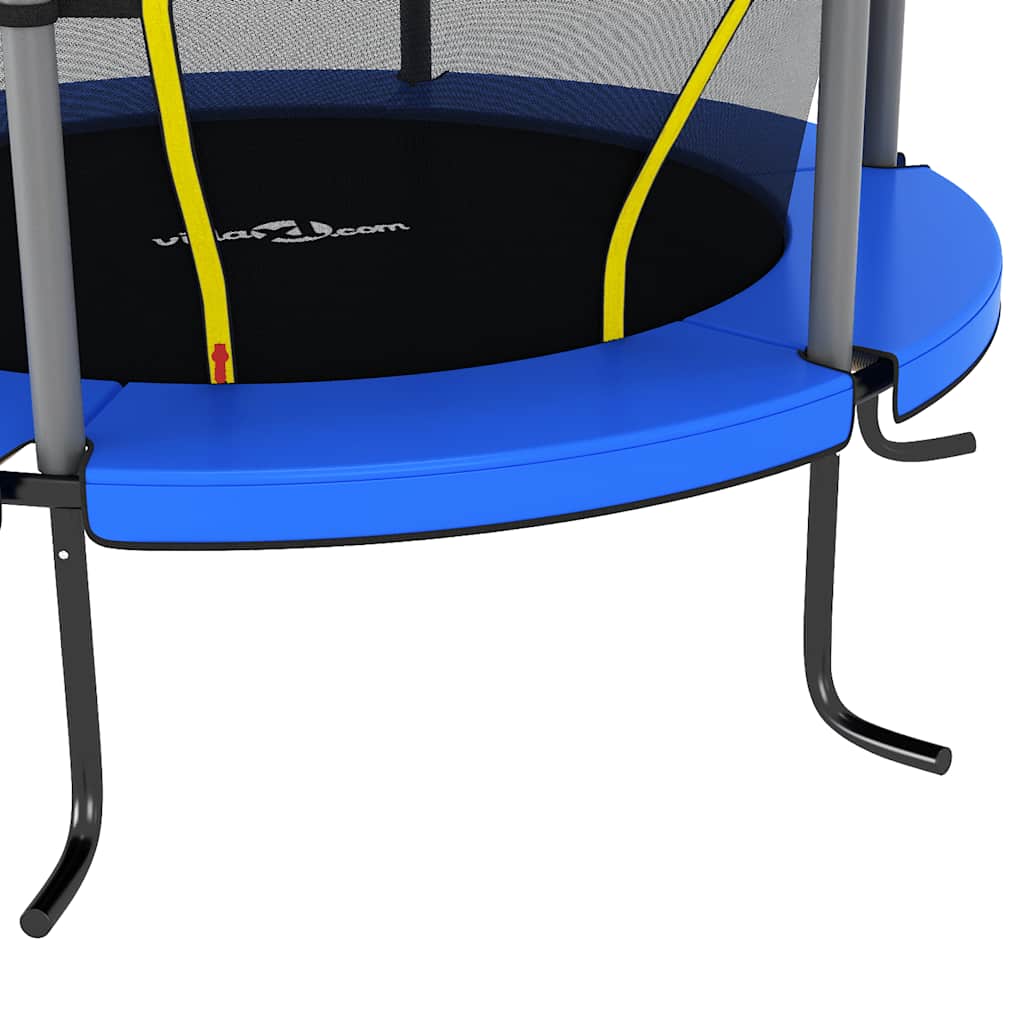 Set Trampolino con Rete di Sicurezza Rotondo 140x160 cm Blue